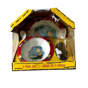 Peanuts Snoopy & Friends, Kids, 5 piece Serving Set, Vintage - Picture 1 of 6