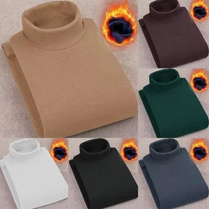Stylish Mens Elasticity Turtleneck Pullover Long Sleeve Shirt for Layering - Picture 1 of 18