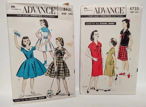 Vintage ADVANCE  Chub Deb  12 1/2 Over BLOUSE & Skirt And Dress 8631 & 8735  - Picture 1 of 5