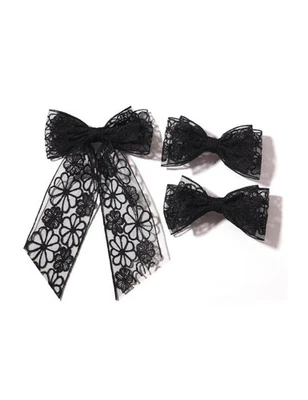 Lazo de encaje pinza para el cabello encaje moño horquilla niños niñas encaje grande moño pinzas para el cabello BW... Foto 1 de 4