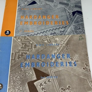 DMC Library Hardanger Embroideries 1st & 2nd Series Embroidery Pattern Book - Picture 1 of 12