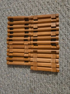 24 Vtg Lincoln Logs Light Brown 2 Notch Round 4-5/8" Wood Parts - Picture 1 of 4