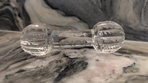 Kristall Messerauflage - tiefes handgeschliffenes geometrisches Sternmuster - schweres Blei... - Bild 1 von 8