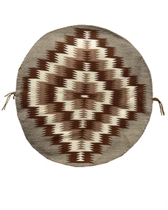 Rose Gorman, Rug, Round, Eye Dazzler, Navajo, 22" x 22" - Picture 1 of 3
