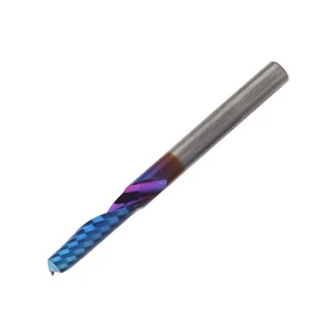 Spiral Milling Cutter Single Blade Tungsten Steel Blue Plating CNC Tools Hot - Picture 1 of 12
