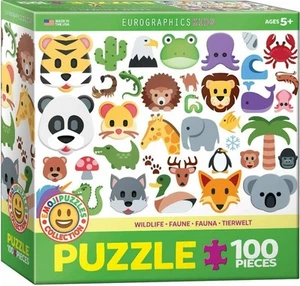 (EG61005395) - Eurographics Puzzle 100 Pc - Emojipuzzle, Wild Animals - Picture 1 of 1
