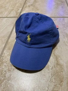 Nuevo Polo Ralph Lauren Hombre Azul Papá Sombrero Amarillo Pony Correa Gorra Nuevo con Etiquetas  - Imagen 1 de 7