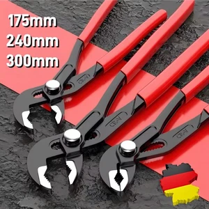 3-tlg Profi Wasserpumpenzange Set 175mm & 240mm & 300mm aus Cr-V Stahl Rohrzange - Bild 1 von 15