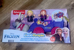 Fisher Price Little People Disney Princess Anna Kristoff Wagon Purple NEW Sven - Picture 1 of 10