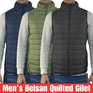 Men’s Belsan Quilted Gilet Lightweight Insulated Bodywarmer Vest Warm Jacket UK - Picture 1 of 14