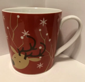 Christmas Coldwater Creek Oversized 17 Ounce Coffee Tea Reindeer Mug Cup - Picture 1 of 6