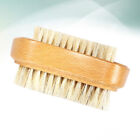  Nail Cleaning Brush Wooden Toe and Finger Bristle Double Sided