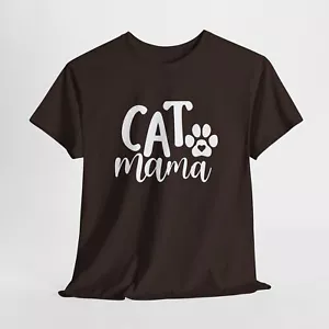 T-shirt maglietta unisex amante dei gatti in cotone pesante 'Mamma gatto' - Foto 1 di 118