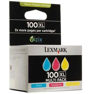 Cartuchos de tinta genuinos Lexmark 100XL negros, cian y amarillos magenta - ENVÍO GRATUITO - Imagen 1 de 3