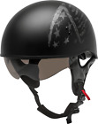 GMAX HH-65 Naked Bravery Helmet Lg MATTE BLACK/GREY