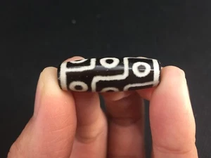 Magic Tibetan old Agate * 9 eyed* dZi Bead Pendant y17 - Picture 1 of 6