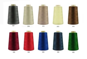 Nähgarn Overlockgarn Garn Konen Nähfaden 2740m 3000 Yards Stärke 40/2 Polyester  - Bild 1 von 21