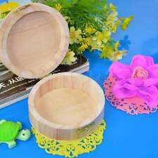 Round-shaped Retro Jewelry Gift Storage Box Packaging Wooden Box Home Decor BA