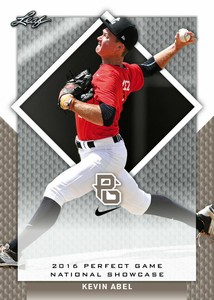 "RARE BLANK BACK PROOF" - KEVIN ABEL 2016 LEAF "PERFECT GAME" ROOKIE CARD!