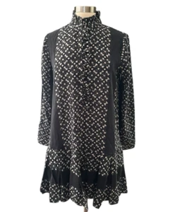 Tuckernuck Dress Womens Medium Tate Black White Collared Shirt Dress - Picture 1 of 17
