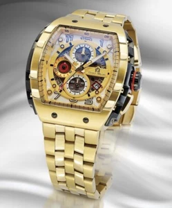 Giorgio Milano Luxury Men’s Watch Gold Metal Bracelet Stainless Steel. - Picture 1 of 4