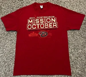 Arizona Diamondbacks 2011 Postseason Mission Oktober Herren T-Shirt rot L - Bild 1 von 4