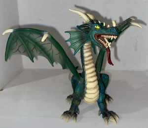Schleich 2003 Dragon Figure Emerald Green Fantasy World Knights Wing Toy - Picture 1 of 9