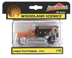 HO Scale Woodland Scenics AutoScenes AS5555 Lumpy's Coal Company Dump Truck - Picture 1 of 2