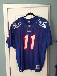 New England Patriots Drew Bledsoe authentisches Throwback Vintage blaues Trikot Gr. 52  - Bild 1 von 12