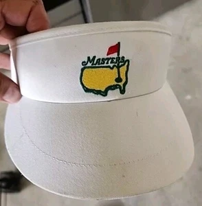 Augusta National Damen Amateur weiße Sonnenblende Einheitsgröße Hakenschlaufe Riemen selten - Bild 1 von 6