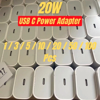 20W USB C Type C Power Adapter Fast Charger Block For iPhone iPad Wholesale Lot - Image 1 of 4