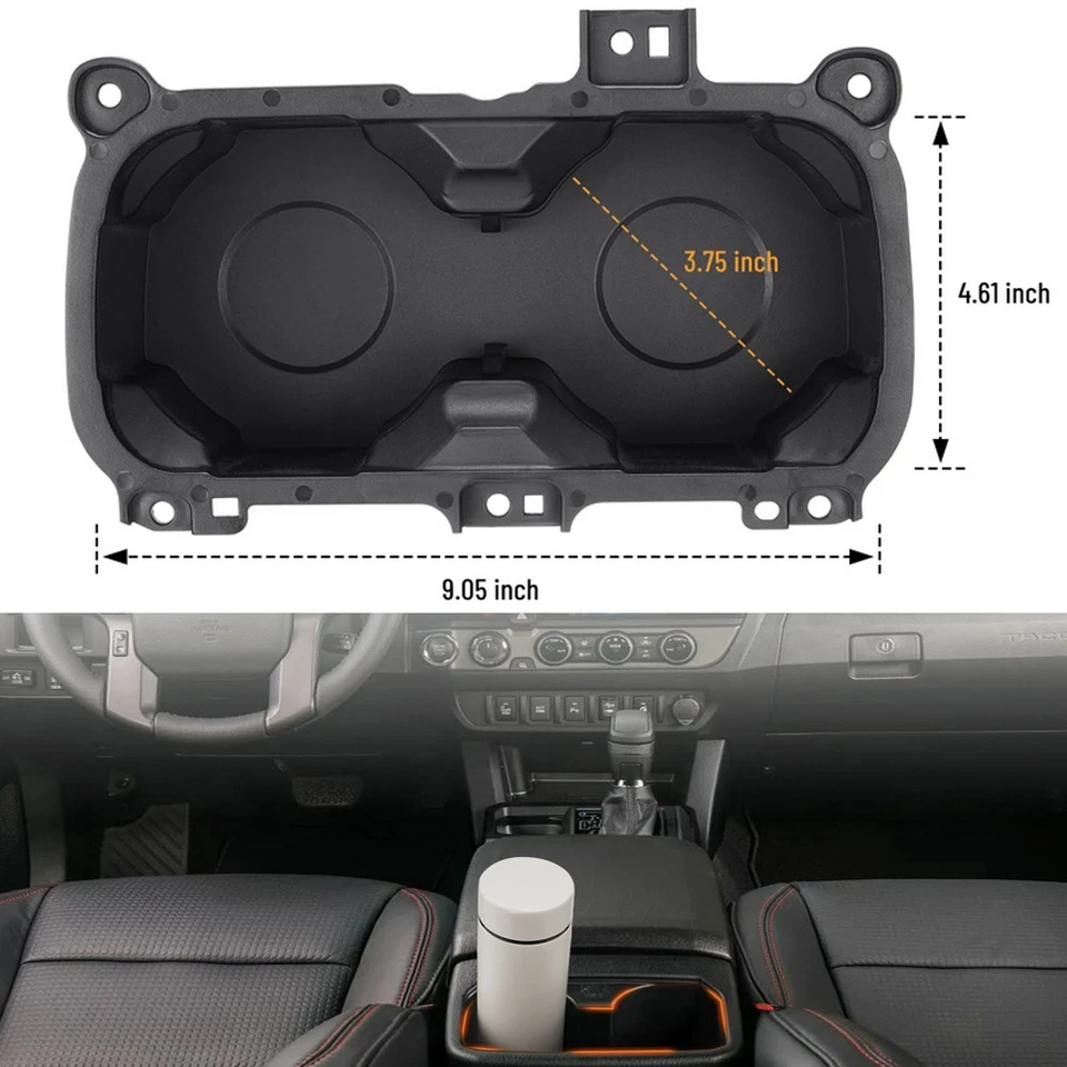 Portavasos insertable de gran tamaño para Toyota Tacoma 2016-2023 consola central taza EE. UU. Foto 1 de 4