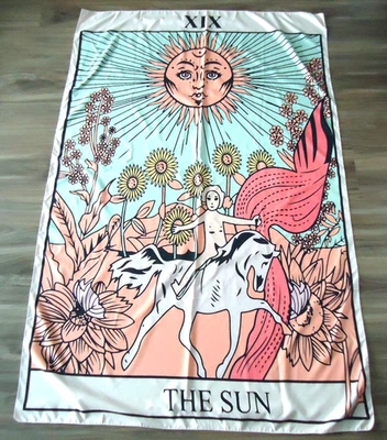 塔罗牌绘画挂毯精神装饰艺术墙挂布塔罗牌60x3 9 — 第 1/4 张图片