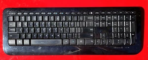 MICROSOFT WIRELESS KEYBOARD CORDLESS BLACK 850 X937933-001 - Picture 1 of 4