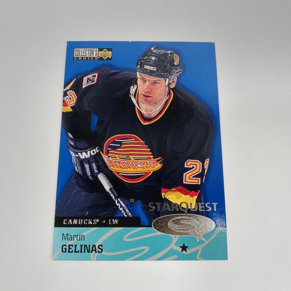 1997 Upper Deck Collectors Choice Star Quest Martin Gelinas #SQ8 Canucks - Image 1 of 2