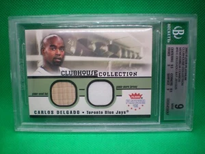 CARLOS DELGADO 2002 FLEER PLATINUM BAT & JSY/325 GRADED CARD #10 - Picture 1 of 2