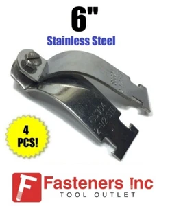 (#4333S1) P1124 6" Stainless Steel Rigid Pipe Clamps for Unistrut Channel 4/PK - Picture 1 of 6