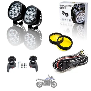 Kit 2 fari ADDIZIONALI LED BMW GS 1300 Std Adv 120w staffe tubolare cablaggio - Imagen 1 de 24