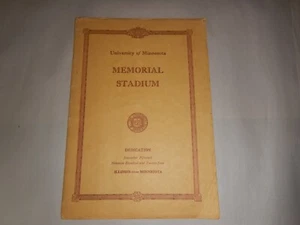 1924 Minnesota Gophers vs Illinois Memorial Stadium dedication football Program - Picture 1 of 13