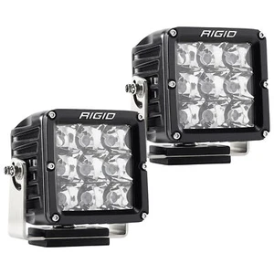 Juego de pares de luces LED cuadradas blancas Spot D-XL PRO rígido 322213 aluminio negro - Imagen 1 de 9