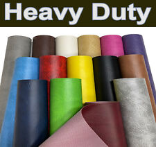 Heavy Grained Faux Leather Fabric Upholstery Material Leatherette 140cm Wide