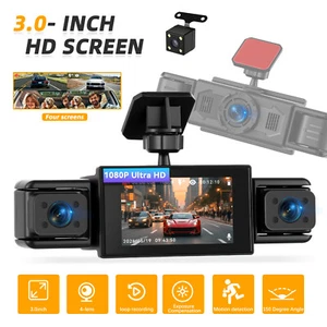 3" 1080P Dash Cam 4 Canales 360° Driving Recorder Cámara Frontal Trasera Visión Nocturna - Imagen 1 de 15