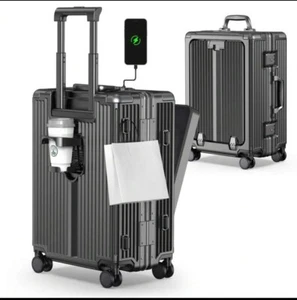 Handgepäck mit Getränkehalter und USB-Anschluss, Aluminiumrahmen, Frontfach... - Bild 1 von 7