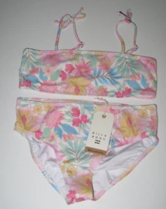 Billabong Girl's Size 8 2 Pc Bikini Swimsuit Brighter Days Strappy Tank Pink - Picture 1 of 4