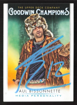 PAUL BISSONNETTE SIGNED AUTOGRAPH 2021 UD GOODWIN CHAMPIONS CARD BIZ TNT 1 - Image 1 of 2