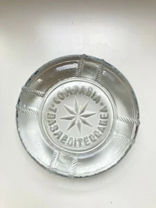 Ancien cendrier verre forme bouée compania Trasmediteranea marine nautique liner - Picture 1 of 8
