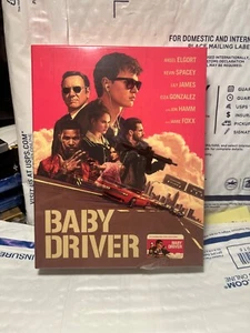 NEW BABY DRIVER BLU-RAY FULL SLIP XL STEELLBOOK+CD+LENTI FILMARENA! SHRINK TEAR - Picture 1 of 9