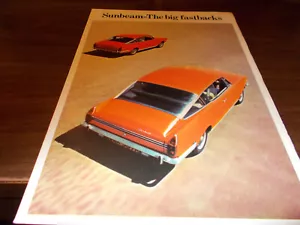 1973 Chrysler/Großbritannien Sunbeam Fastbacks 18-seitiger Deluxe Verkaufskatalog - Bild 1 von 6