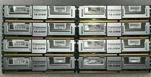 LOT OF 8 Transcend 4GB DDR2-667 FB-DIMM ECC 667 MHz Memory (32GB Total) - Picture 1 of 5