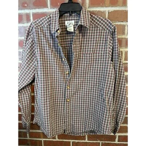 REI Herren Langarm Button Down Flanell Hemd rot/grau Gr. Medium - Bild 1 von 4